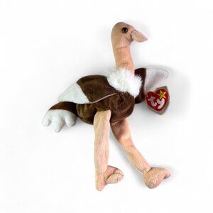 TY Beanie Baby Stretch the Ostrich 1997 PVC Pellets – Original Tags Vintage Plus